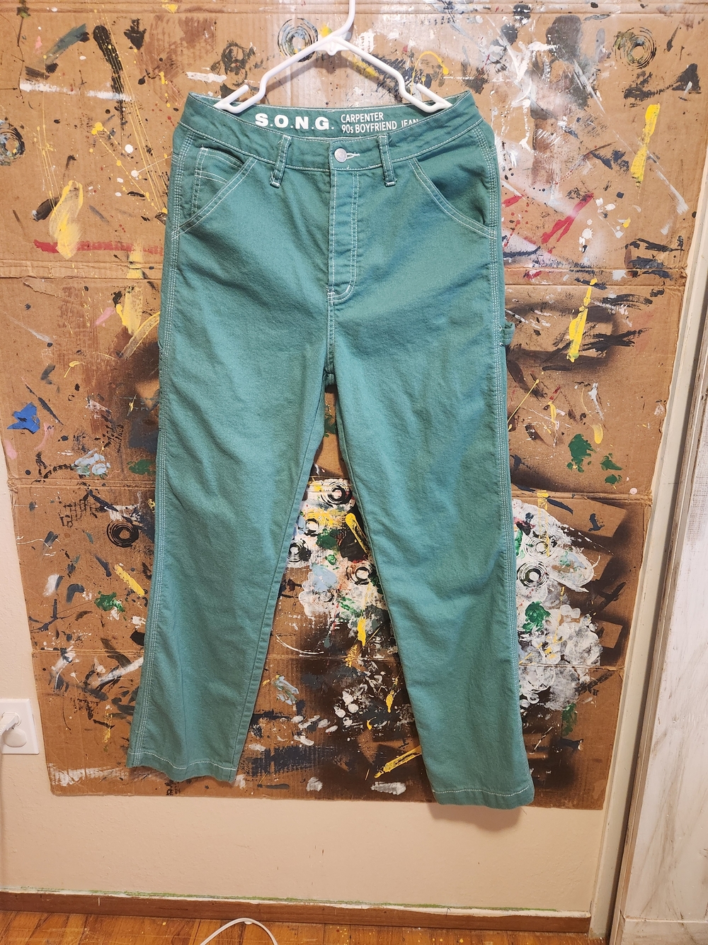 Carpenter 90s Boyfriend Fit Women's Jeans —  Green